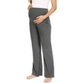 thumbnail image 1 of Maternity Lounge Pants Over The Belly Womens Stretch Pregnancy Trousers Comfy Wide Leg Yoga Pajama Pants with Pockets, 1 of 5