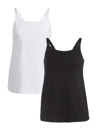 MAMA 2-pack Before & After Nursing Tank Tops - Black/striped