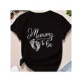 thumbnail image 1 of Maternity Mommy to Be Graphic T-Shirt - Comfortable Short Sleeve Expecting Mother Announcement Top, Casual Pregnancy Fashion Tee for Women, 1 of 6