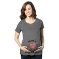 thumbnail image 1 of Maternity Moms Little Valentines Day Cute Announcement Baby Pregnancy T Shirt, 1 of 7
