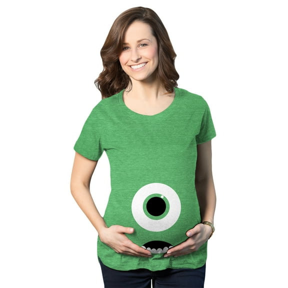 Maternity Monster Eye Ball Funny Pregnancy Tee Cute Halloween Baby Bump T Shirt