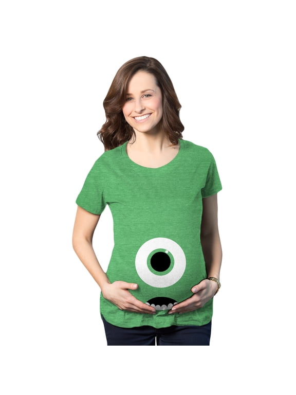 Maternity Monster Eye Ball Funny Pregnancy Tee Cute Halloween Baby Bump T Shirt