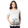 thumbnail image 1 of Maternity My Baby Loves Tacos Funny T shirt Cute Announcement Pregnancy Bump Tee, 1 of 7