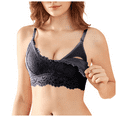 thumbnail image 1 of Maternity Nursing Bras Breastfeeding Adjustable Wireless Lace Bralette Comfortable Pumping Bras for Women No Underwire, 1 of 6
