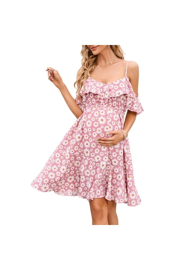 white christmas dresses Latched Mama Coastline Cotton Zip Nursing Dress main image 0