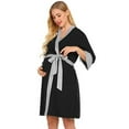 thumbnail image 1 of Maternity Nursing Pajamas Gown - Solid Color, Polyester, Postpartum/Home/Feeding Wear, All Seasons, 1 of 7