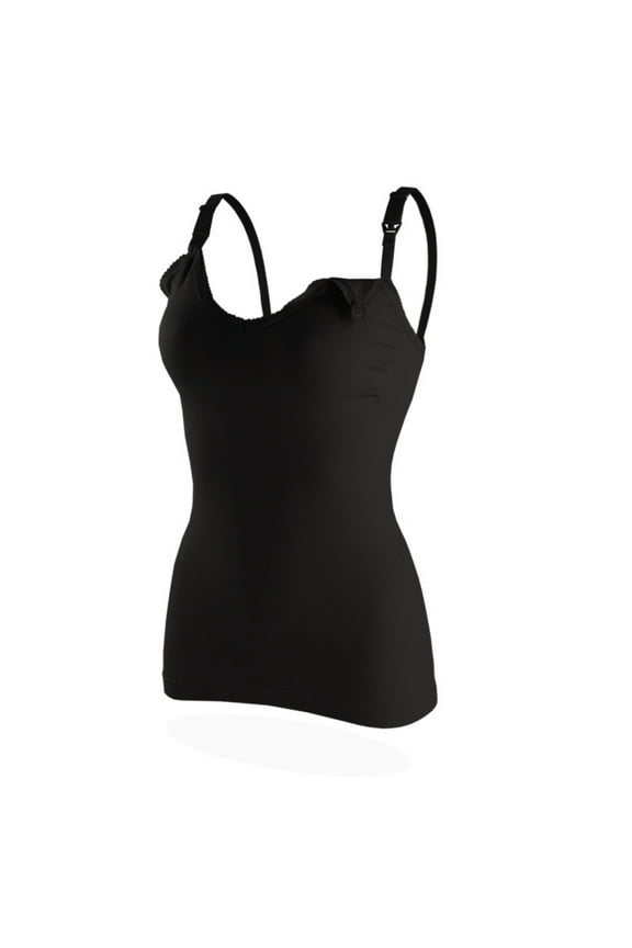 Maternity Nursing Tank Tops for Breastfeeding, Womens Nursing Maternity Built in Bra Sleep Bra, Front Open Buckle Maternity Nursing Tank Top Long Suspenders