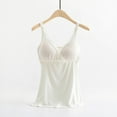 thumbnail image 1 of Maternity Nursing Tank Tops Built in Bra for Breastfeeding Basic Camisole White XXXL, 1 of 3