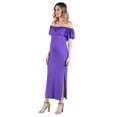 thumbnail image 1 of Maternity Off the Shoulder Side Slit Maxi Dress, 1 of 5