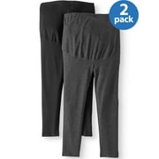 Maternity Oh! Mamma Legging Capris with Full Panel, 2-Pack