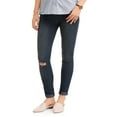 thumbnail image 1 of Maternity Oh! Mamma Skinny Jean with Full Panel and Distressing (Available in Plus Sizes), 1 of 3