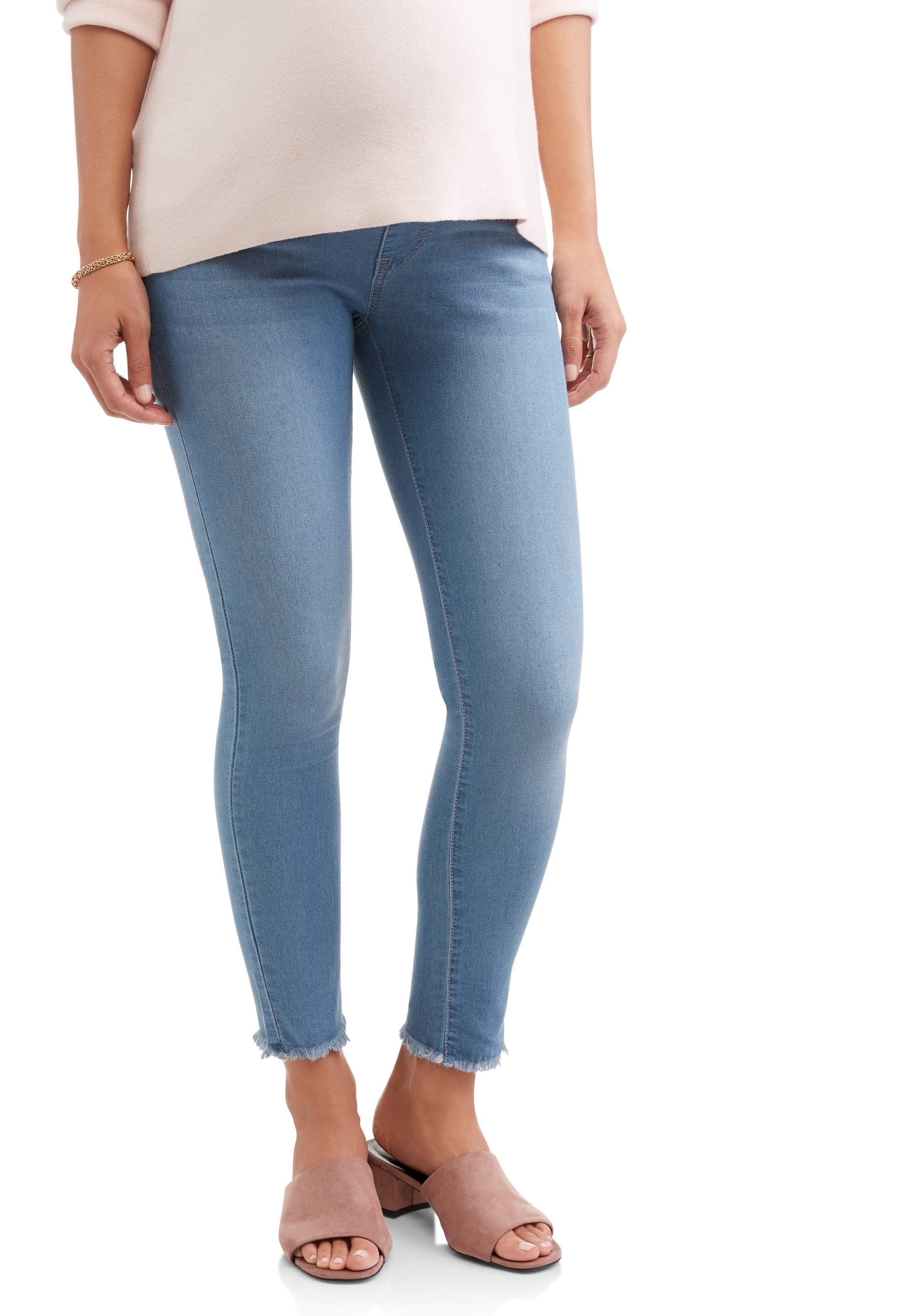 Jeans De Maternité Oh Baby Taille Large - Design Cool Avec Poches, Style Capri/cropped