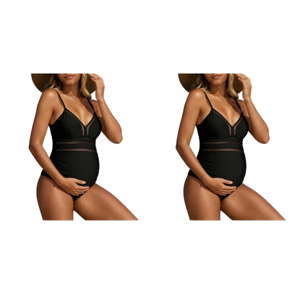 Maternity One Piece Swimwear Front Cross Pregnancy Swimsuit Bathing Suit Maternity Bikini