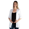 thumbnail image 1 of Maternity Open Front Elbow Sleeve Cardigan, 1 of 9