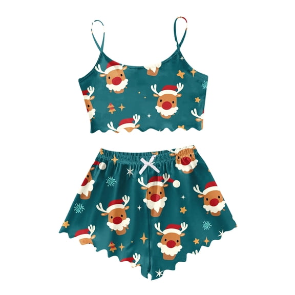 Maternity Pajama Sets – Nursing Pajama Lounge Sets for Women, Comfortable Cotton Sleepwear 2024 Women's Christmas Printed Pajama Shorts Set