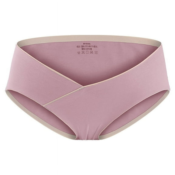 YSNOOWE Seamless Maternity Panties Pink 1Pack Xl 15.3x8.7x0.08In