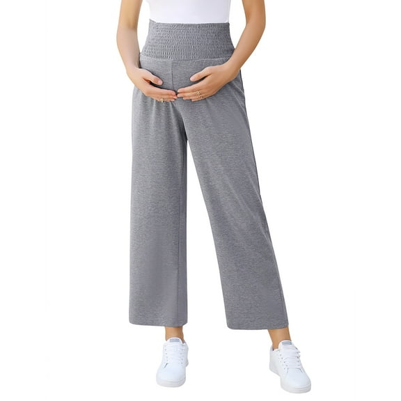 Maternity Pants Casual Loose Wide Leg Cozy Pants Sweatpants High Waisted Lounge Pants