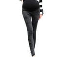 thumbnail image 1 of Maternity Pants Maternity Pregnancy Skinny Trousers Jeans Over The Pants Elastic(Black,L), 1 of 8