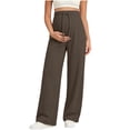 thumbnail image 1 of Maternity Pants for Women Wide Leg Pregnancy Lounge Trousers Drawstring Elastic Waist Comfortable Relaxed Fit Activewear for Casual Workout Yoga Everyday Wear, 1 of 8