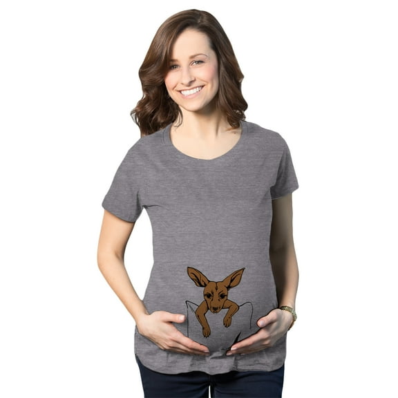 Maternity Peeking Kangaroo T Shirt Cute Pregnancy Tee
