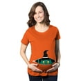 thumbnail image 1 of Maternity Peeking Witch Baby Halloween Funny Pregnancy Gift T shirt, 1 of 6