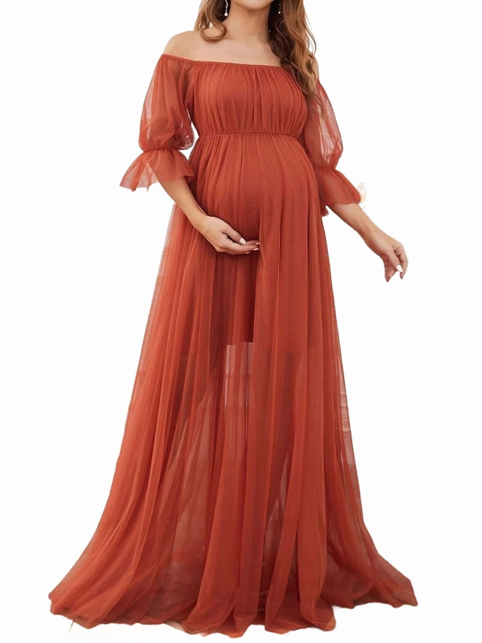 slim fit dress slacks Angel Maternity Classic Maternity Wrap Feeding Dress in Red main image 0