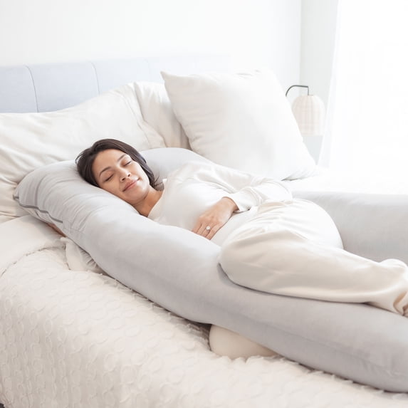 Regalo Premium Ultra Soft U-Shaped Maternity Pillow Full Body Support Grey