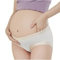 thumbnail image 1 of Maternity Plus Size Underwear Womens Belly Support Crossover Low Waist Cotton Ribbed Panties Mom Stretchy Briefs 3XL, 1 of 6