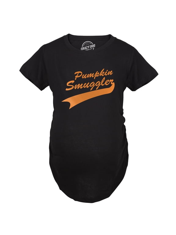 Maternity Pumpkin Smuggler Funny Fall T Shirt Cute Halloween Pregnancy Tee