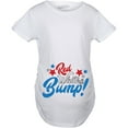 thumbnail image 1 of Maternity Red White and Bump Funny T shirts Announce Pregnancy Cute T shirt, 1 of 8
