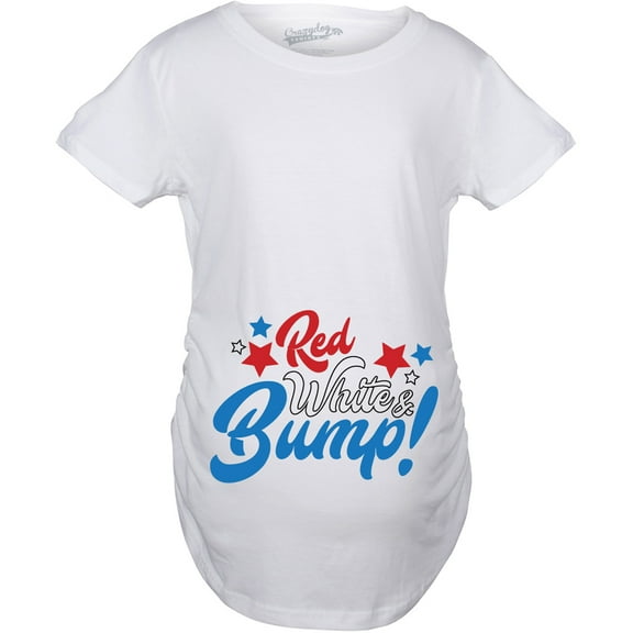 Maternity Red White and Bump Funny T shirts Announce Pregnancy Cute T shirt