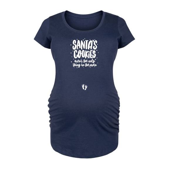 Instant Message - Santas Cookies - Maternity Scoop Neck Tee