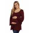 thumbnail image 1 of Maternity Scoop Neck Bell Sleeve Swing Top, 1 of 6