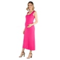 thumbnail image 1 of Maternity Scoop Neck Sleeveless Racerback Maxi Dress, 1 of 5
