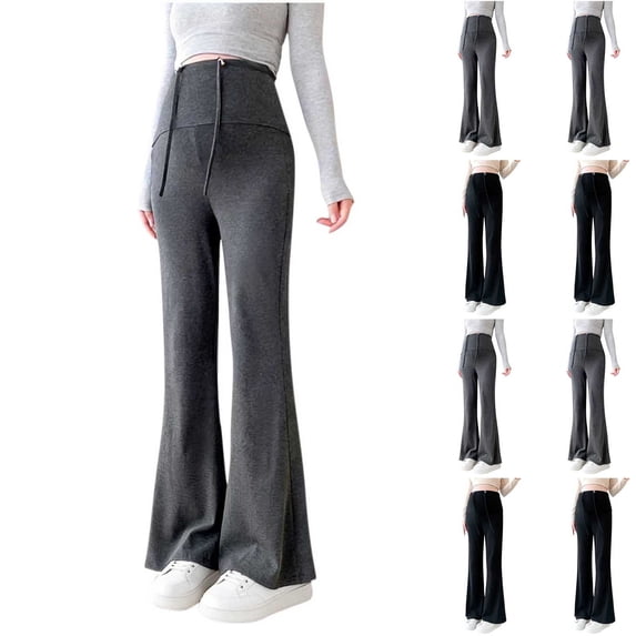 Maternity Scrubs Pregnant Women's Solid Color Long Pants for Spring And Fall Elastic Waist Outerwear Belly Support Non-Tight Belly Pants Black M