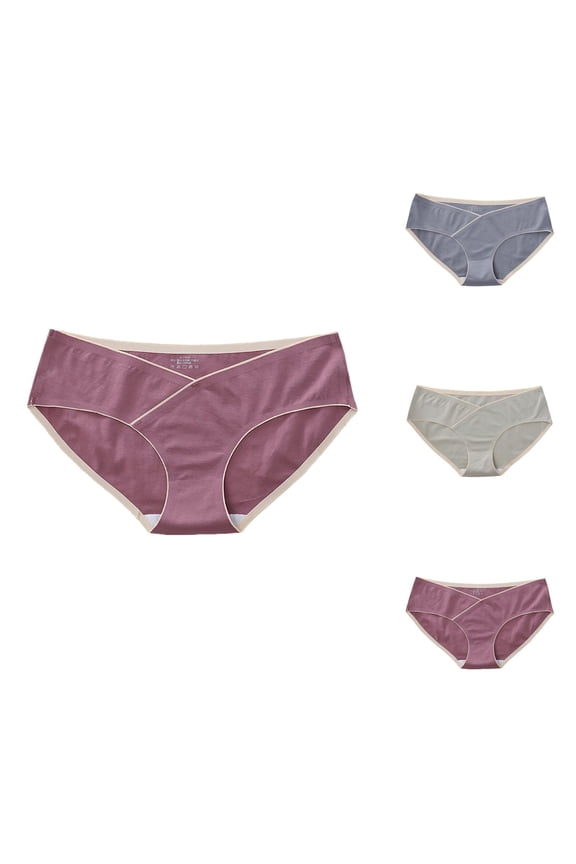 Maternity Seamless C Panel One Piece Plus Size Cotton Low Rise Women's Thong Panties