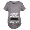 thumbnail image 1 of Maternity Secret Hideout Baby Peeking Maternity Shirt Funny Pregnancy Shirts, 1 of 6