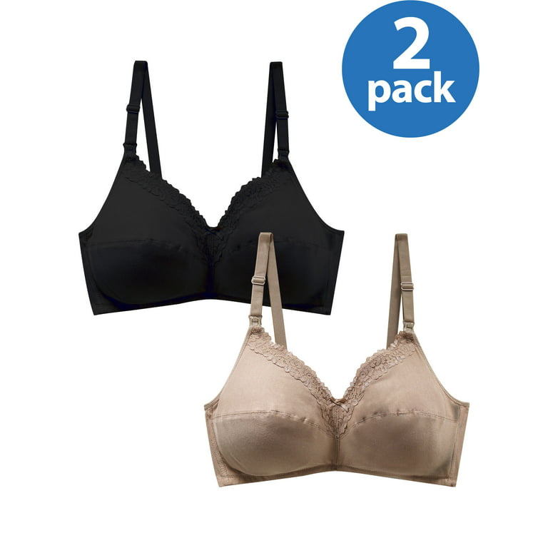 2-pack Padded Soft-cup Cotton Bras