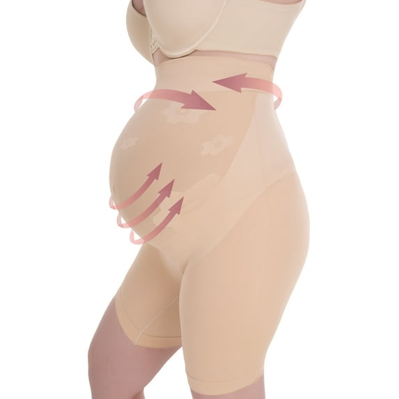 Maternity Shapewear for Dresses Women's Over Bump Pregnancy Shorts Seamless Underwear Prevent Chaffing