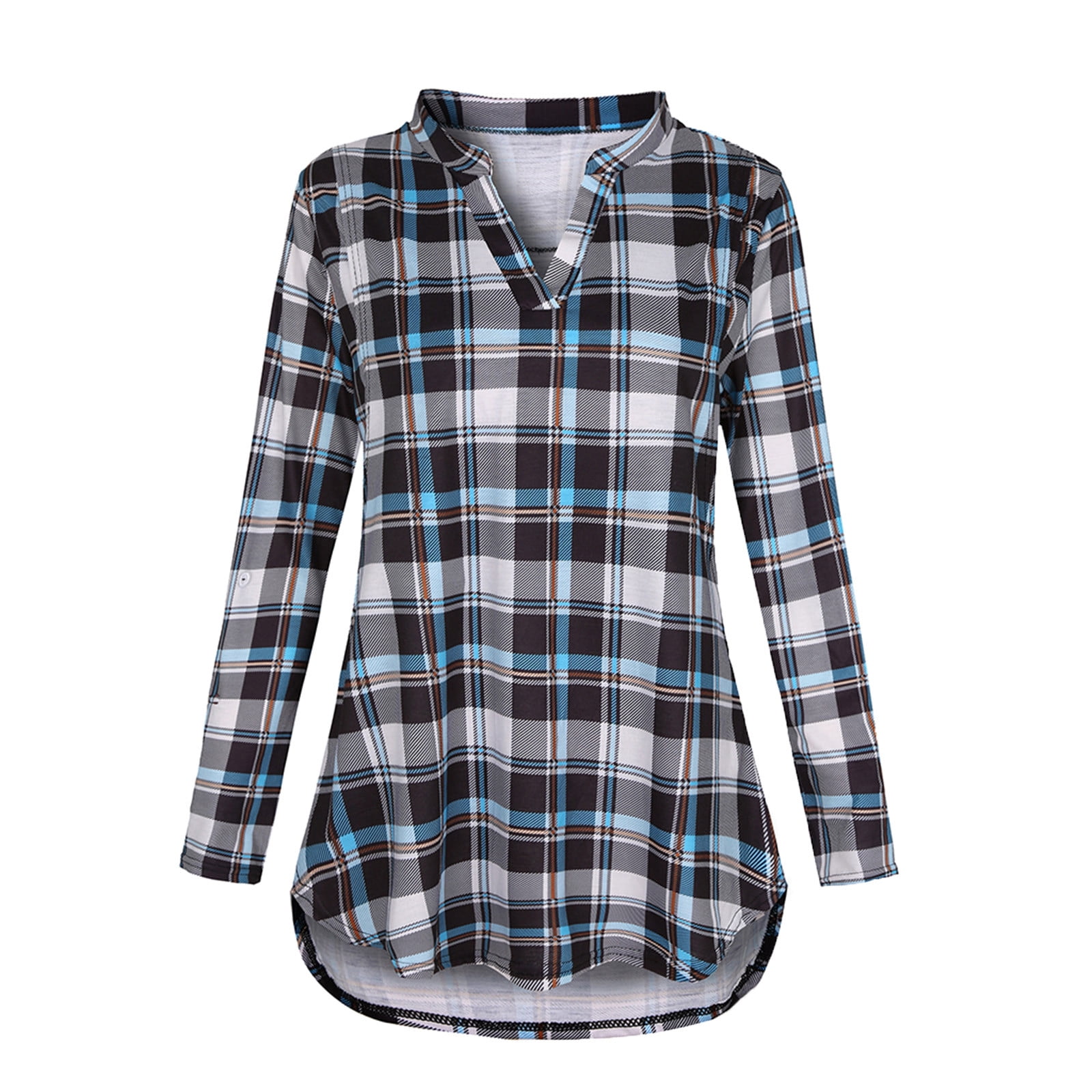 stretchy plaid shirt