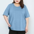 thumbnail image 1 of Maternity Short Sleeve Tops Women's Short Sleeve T-Shirt Plus Size Nursing Top Long Sleeve Breastfeeding Shirts Blue XXXXL, 1 of 4