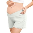 thumbnail image 1 of Maternity Shorts Over Bump Women's Pregnant Workout Shorts with Pockets Pregnancy Casual Pants Buttery Soft Support Non-Tight Belly Bottoms Summer Loose Comfortable Half Trousers Green XXXL, 1 of 6