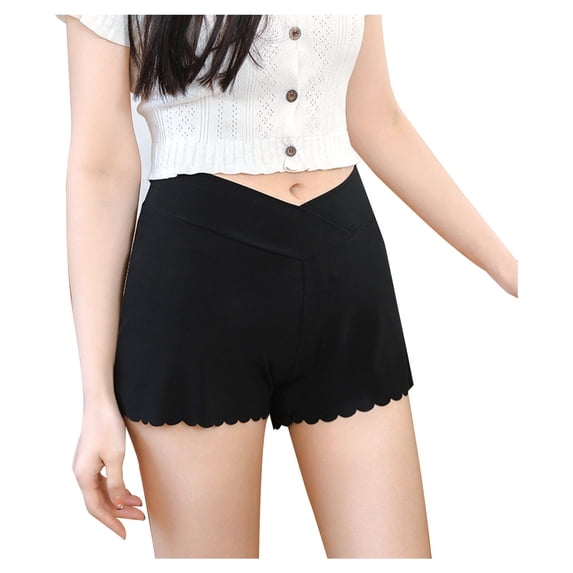 Maternity Shorts High Elastic Waist Wide Leg Shorts Pregnancy Solid Comfy Loose Fit Casual Shorts