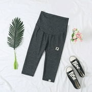 RUIDIGRACE Maternity Shorts Women Solid Shorts Pants Cat Sign Loose Adjustable Maternity Pants Leggings Maternity Clothes