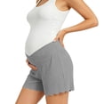 thumbnail image 1 of Maternity Shorts for Crossover Waist Pregnancy Summer Lightweight Lounge Sleep Shorts, 1 of 9