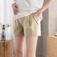 thumbnail image 1 of Maternity Shorts for Women Over The Belly Comfy Modal Soft Support Loose Summer Pregnancy Shorts with Pockets, 1 of 4