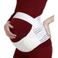 thumbnail image 1 of Maternity Support Belt Pregnancy Belly Back Brace Band- Breathable- Adjustable- Comfortable (White), 1 of 7