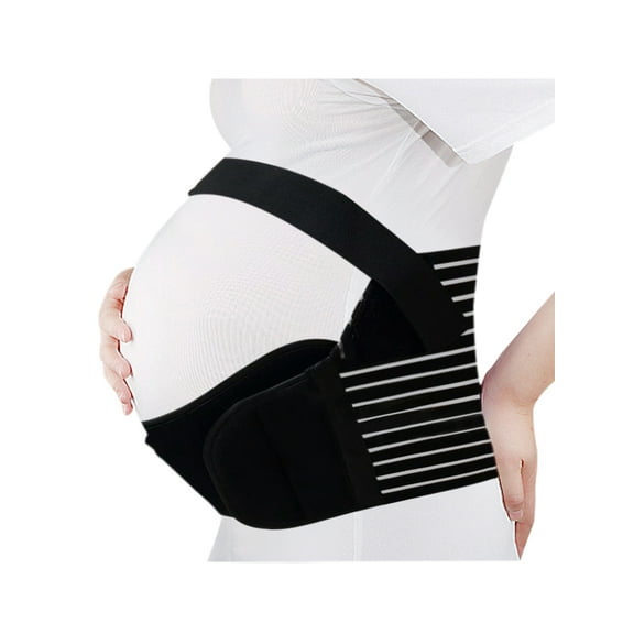 Unique Bargains Pregnancy Belly Band Antepartum Abdominal Nylon Back Support S Black
