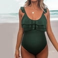 thumbnail image 1 of Maternity Swimsuit S-3XL Plus Size Women's One-Piece Large Open Back Sexy Swimsuit Tankini with Chest Pad, 1 of 5
