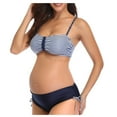 thumbnail image 1 of Maternity Swimsuit Two Piece Set High Waisted Scalloped Bikini Set Pool Beach Adjustable Straps Pregnancy Bathing Suit, 1 of 8